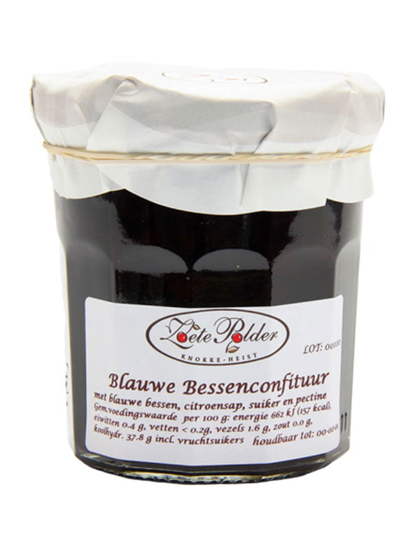 Confituur van blauwe bessen